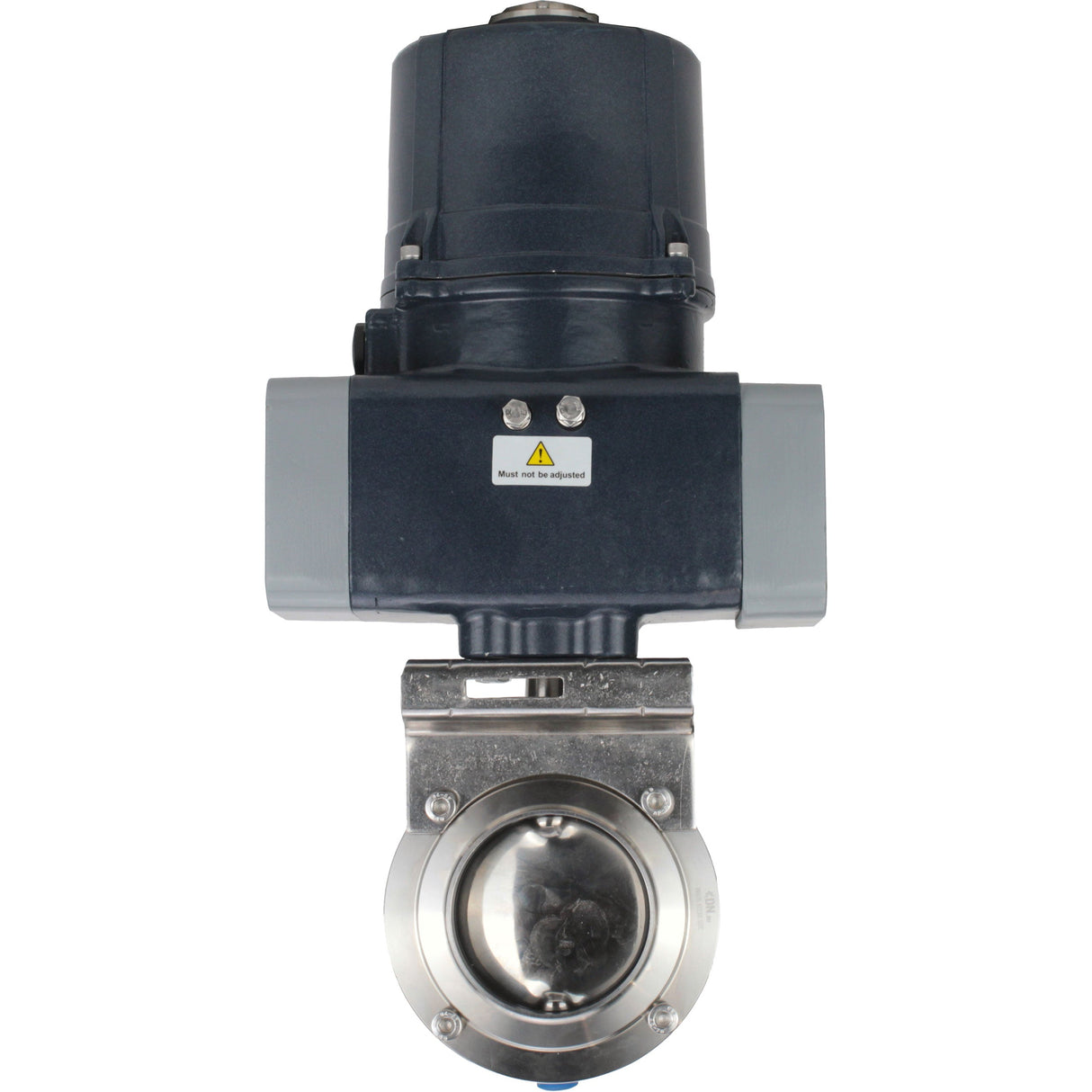 Butterfly valves Elephant WBV3131E-2W-C-H clumpy, body - food grade stainless steel AISI 304, disc - stainless steel AISI 304, seal - EPDM, with electric quarter turn actuator Elephant QTSA-N-EM-O0-220VAC