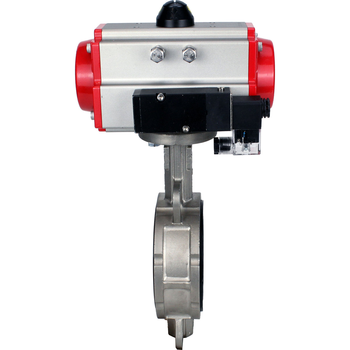 Vanne papillon d'eau Elephant WBV3131N-2W-Fb-H, matériau du corps - Acier inoxydable AISI 304, matériau du disque - Acier inoxydable AISI 304, joint - NBR, actionneur pneumatique PA-DA double action, 4M310-08 220V