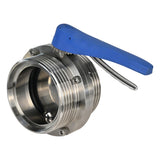 Vanne papillon d'eau Elephant WBV3131E-2W-TH, matériau du corps - acier inoxydable de qualité alimentaire 304, matériau du disque - acier inoxydable AISI 304, joint - EPDM, fileté, avec poignée