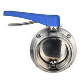 Vanne papillon d'eau Elephant WBV3131E-2W-TH, matériau du corps - acier inoxydable de qualité alimentaire 304, matériau du disque - acier inoxydable AISI 304, joint - EPDM, fileté, avec poignée