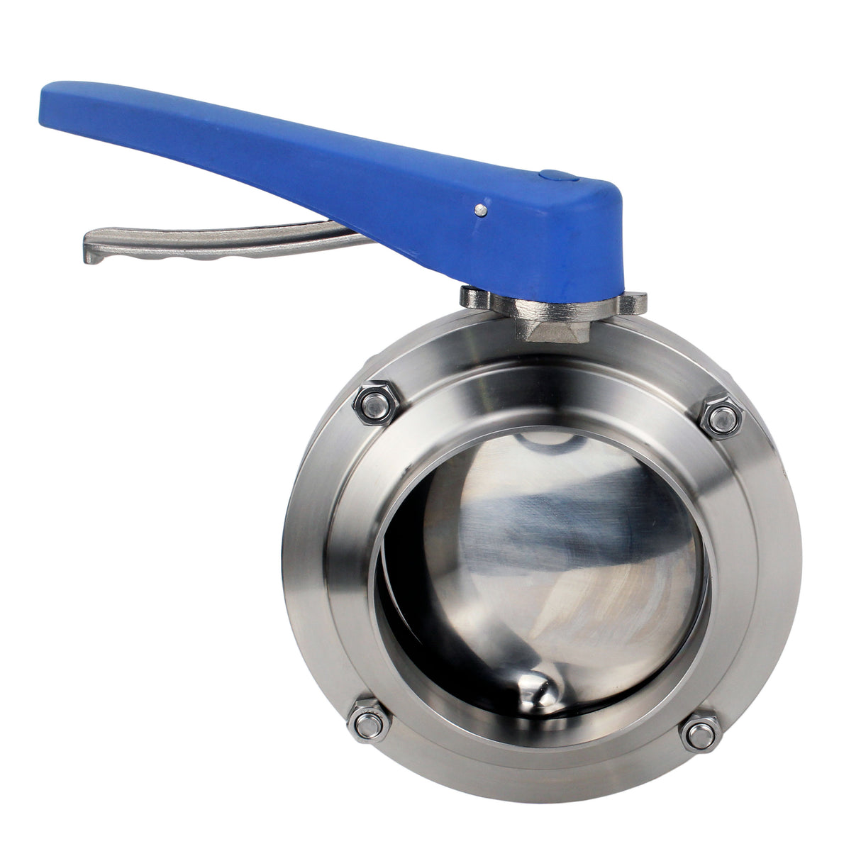 Vanne papillon d'eau Elephant WBV3131E-2W-WH, matériau du corps - Acier inoxydable AISI 304, matériau du disque - Acier inoxydable AISI 304, joint - EPDM, soudé, avec poignée