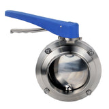 Vanne papillon d'eau Elephant WBV3131E-2W-WH, matériau du corps - Acier inoxydable AISI 304, matériau du disque - Acier inoxydable AISI 304, joint - EPDM, soudé, avec poignée