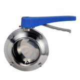 Vanne papillon d'eau Elephant WBV3131E-2W-WH, matériau du corps - Acier inoxydable AISI 304, matériau du disque - Acier inoxydable AISI 304, joint - EPDM, soudé, avec poignée