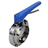 Vanne papillon d'eau Elephant WBV3131E-2W-WH, matériau du corps - Acier inoxydable AISI 304, matériau du disque - Acier inoxydable AISI 304, joint - EPDM, soudé, avec poignée