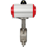 Vanne papillon d'eau Elephant WBV3131P-2W-Fb-H, matériau du corps - Acier inoxydable AISI 304, matériau du disque - Acier inoxydable AISI 304, joint - PTFE, actionneur pneumatique PA-DA double action, 4M310-08 24V