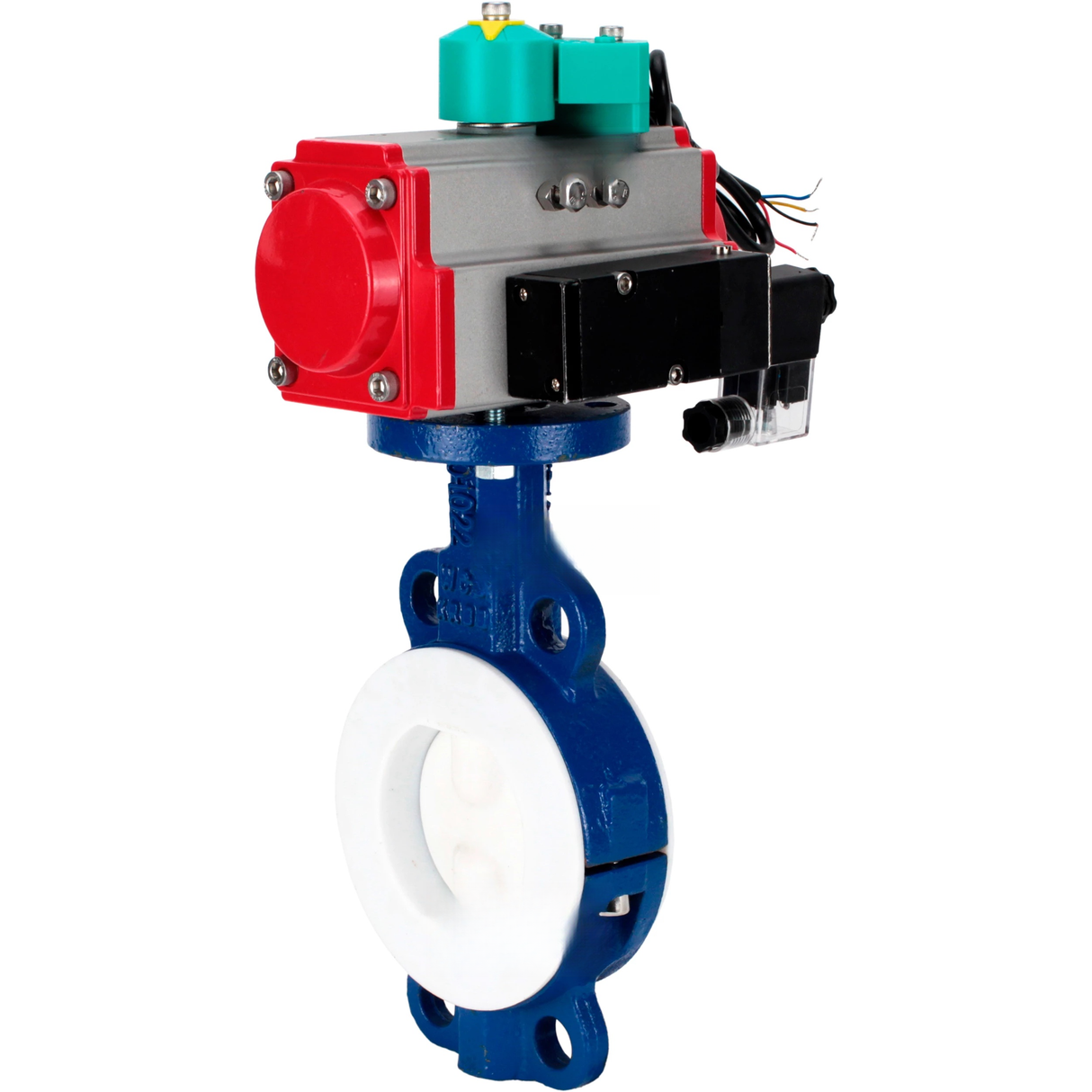 Disc rotary valves Elephant WBV3434Pf-2W-Fb-H DN50-300 16 bar body - WCB carbon steel, disc - WCB carbon steel, PTFE lined, seal - PTFE, with PA-DA-XXX, 4M310-08 24V и ALS200D