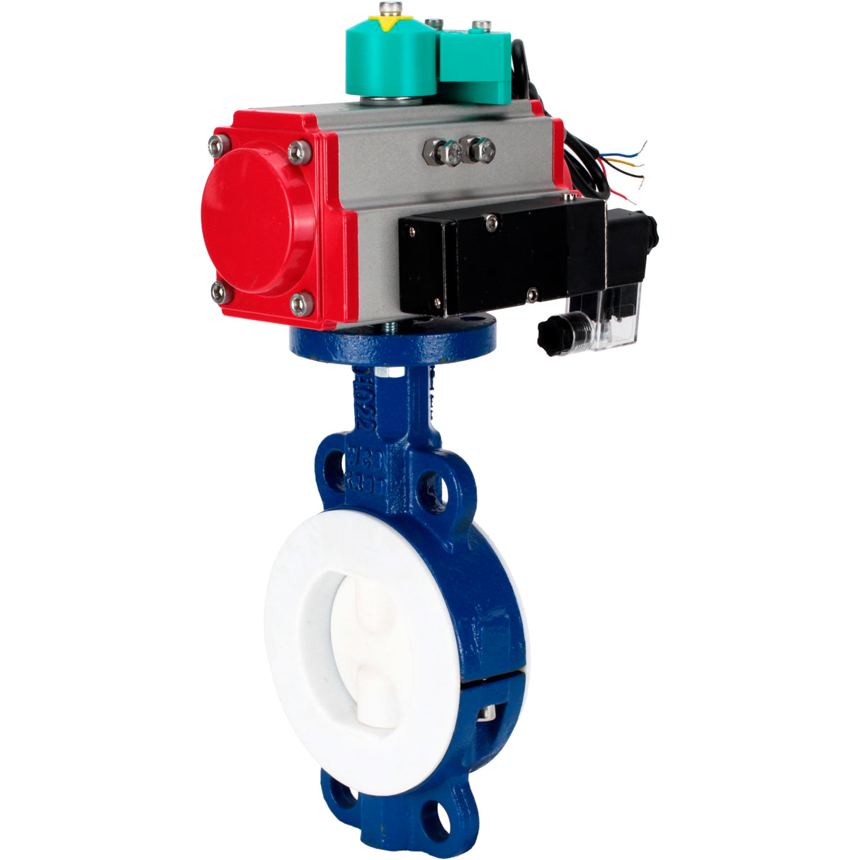 Disc rotary valves Elephant WBV3434Pf-2W-Fb-H DN50-300 16 bar body - WCB carbon steel, disc - WCB carbon steel, PTFE lined, seal - PTFE, with PA-DA-XXX, 4M310-08 220V и ALS200D