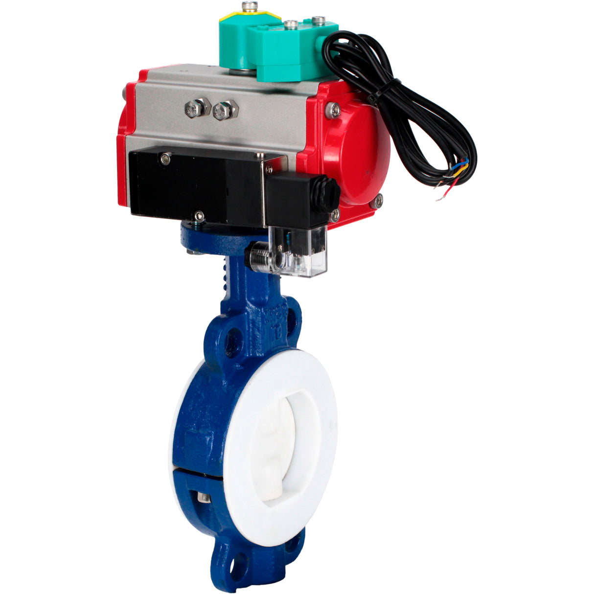 Disc rotary valves Elephant WBV3434Pf-2W-Fb-H DN50-300 16 bar body - WCB carbon steel, disc - WCB carbon steel, PTFE lined, seal - PTFE, with PA-DA-XXX, 4M310-08 220V и ALS200D