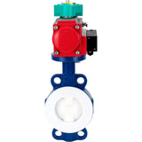Disc rotary valves Elephant WBV3434Pf-2W-Fb-H DN50-300 16 bar body - WCB carbon steel, disc - WCB carbon steel, PTFE lined, seal - PTFE, with PA-DA-XXX, 4M310-08 220V и ALS200D