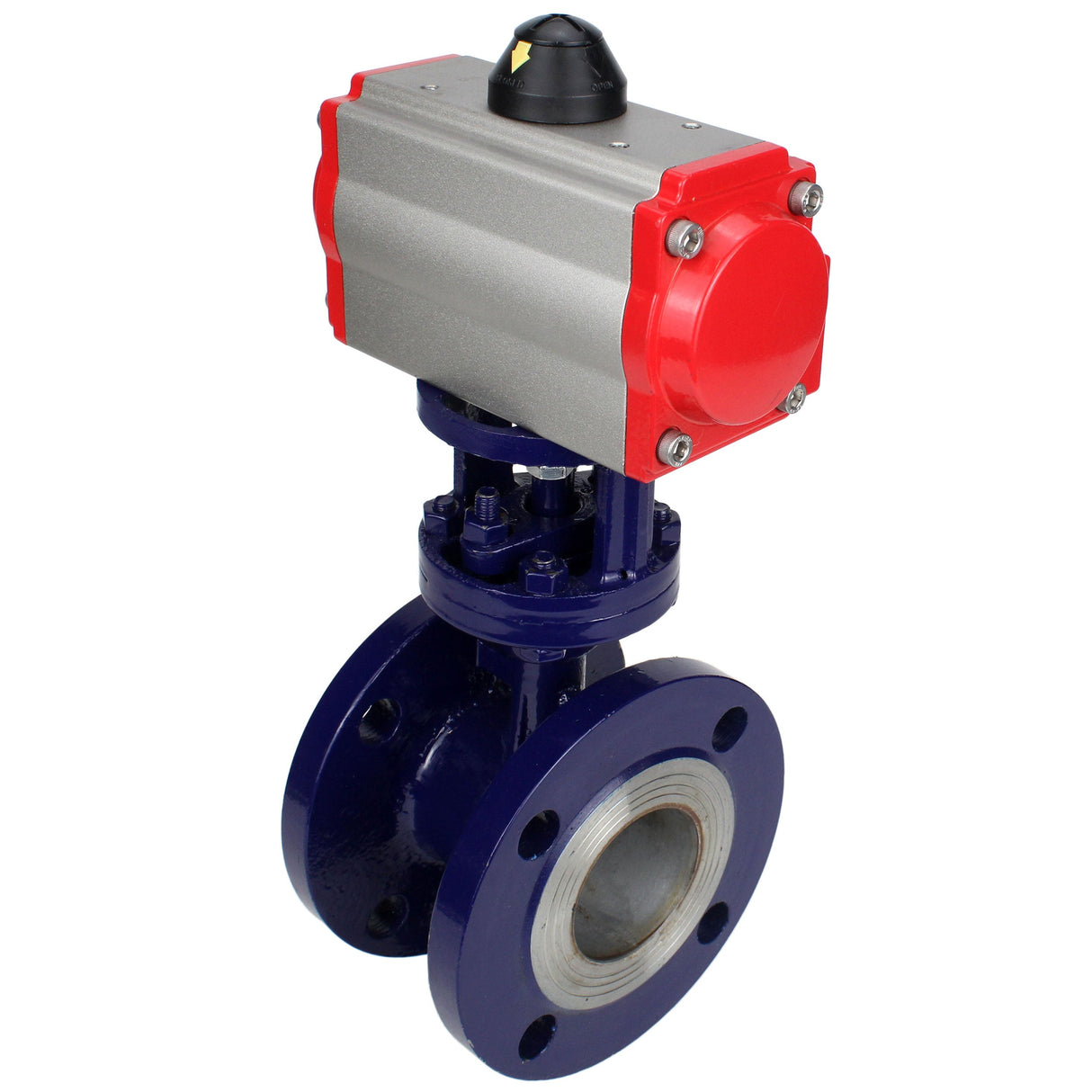 Vanne papillon d'eau Elephant WBV3EX-3431M-1W-F-ISO, matériau du corps - Acier au carbone, matériau du disque - Acier inoxydable AISI 304, joint - Métal, actionneur pneumatique PA-SA avec ressorts de rappel, 4M310-08 24V