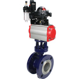 Vanne papillon d'eau Elephant WBV3EX-3431M-1W-F-ISO, matériau du corps - Acier au carbone, matériau du disque - Acier inoxydable AISI 304, joint - Métal, actionneur pneumatique PA-SA avec ressorts de rappel, 4M310-08 24V, BKV APL-210N BPV AFC2000