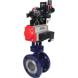 Vanne papillon d'eau Elephant WBV3EX-3431M-1W-F-ISO, matériau du corps - Acier au carbone, matériau du disque - Acier inoxydable AISI 304, joint - Métal, actionneur pneumatique PA-SA avec ressorts de rappel, 4M310-08 24V, BKV APL-210N BPV AFC2000