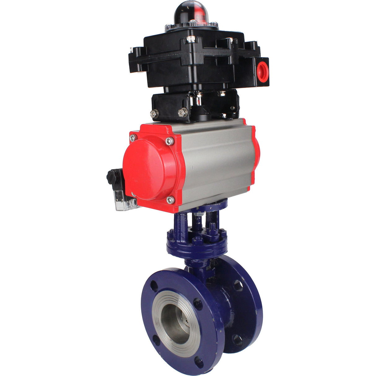 Vanne papillon d'eau Elephant WBV3EX-3431M-1W-F-ISO, matériau du corps - Acier au carbone, matériau du disque - Acier inoxydable AISI 304, joint - Métal, actionneur pneumatique PA-SA avec ressorts de rappel, 4M310-08 220V, BKV APL-410N EX