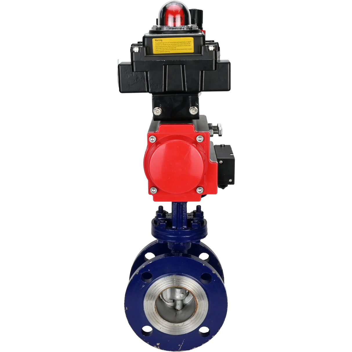 Vanne papillon d'eau Elephant WBV3EX-3431M-1W-F-ISO, matériau du corps - Acier au carbone, matériau du disque - Acier inoxydable AISI 304, joint - Métal, actionneur pneumatique PA-SA avec ressorts de rappel, 4M310-08 24V, BKV APL-410N EX BPV AFC2000
