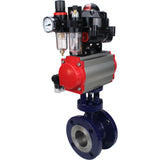 Vanne papillon d'eau Elephant WBV3EX-3431M-1W-F-ISO, matériau du corps - Acier au carbone, matériau du disque - Acier inoxydable AISI 304, joint - Métal, actionneur pneumatique PA-SA avec ressorts de rappel, 4M310-08 24V, BKV APL-510N EX, BPV AFC2000