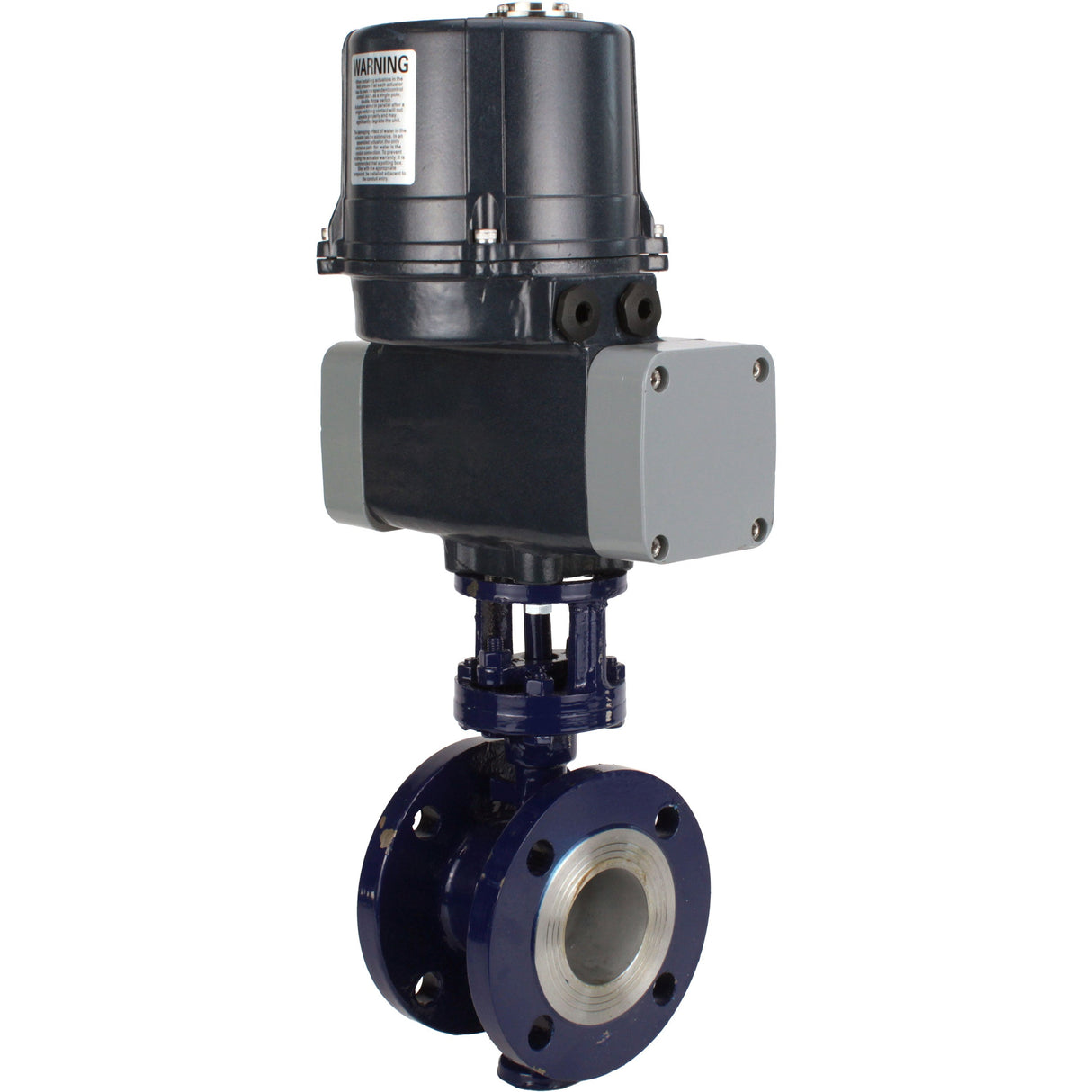 Butterfly valves with triple eccentricity Elephant WBV3EX-3431M-1W-F-ISO flanged, body - carbon steel WCB, disc - stainless steel 304, seal - METAL, with electric quarter turn actuator Elephant QTSA-N-EM-O0-220VAC