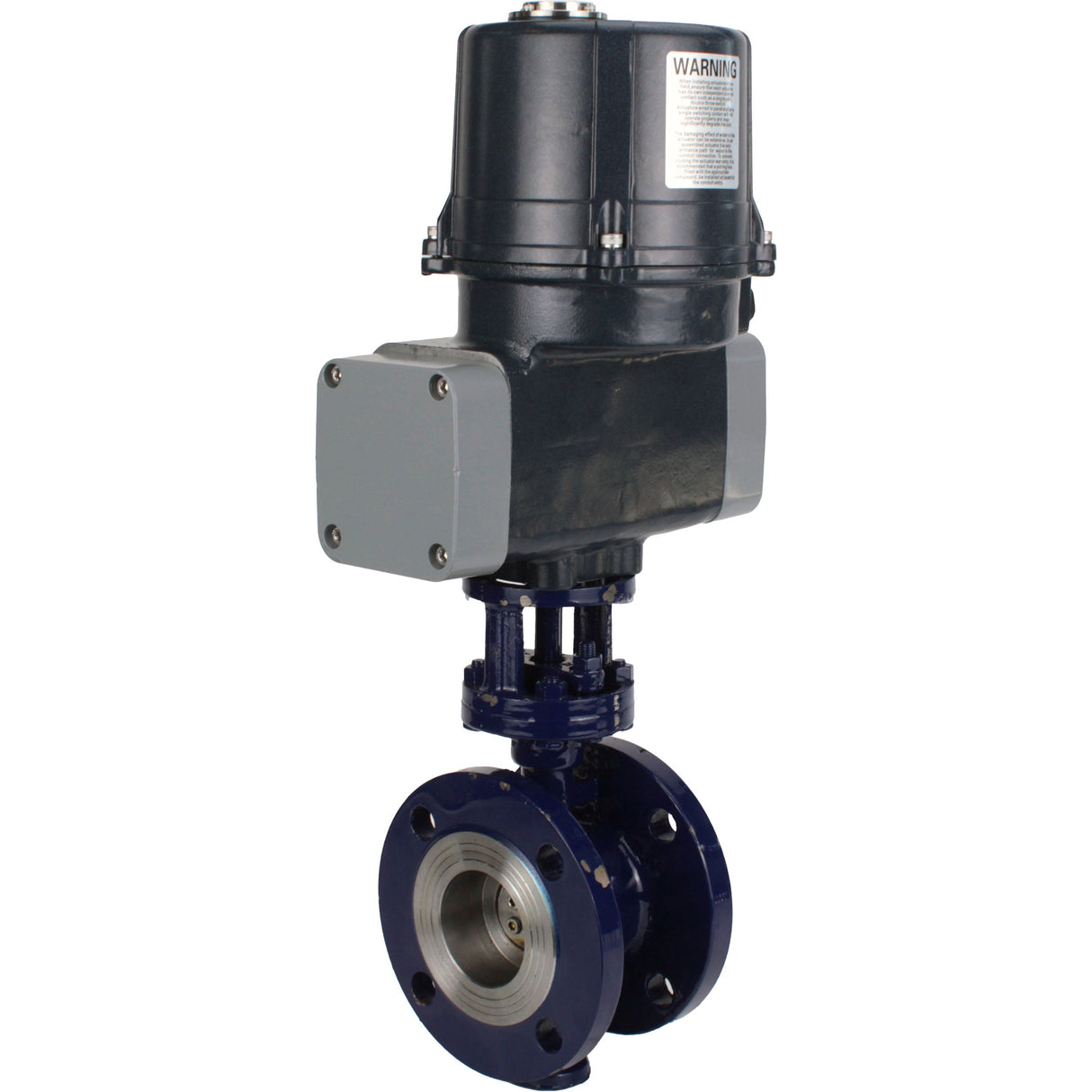 Butterfly valves with triple eccentricity Elephant WBV3EX-3431M-1W-F-ISO flanged, body - carbon steel WCB, disc - stainless steel 304, seal - METAL, with electric quarter turn actuator Elephant QTSA-N-EM-O0-220VAC