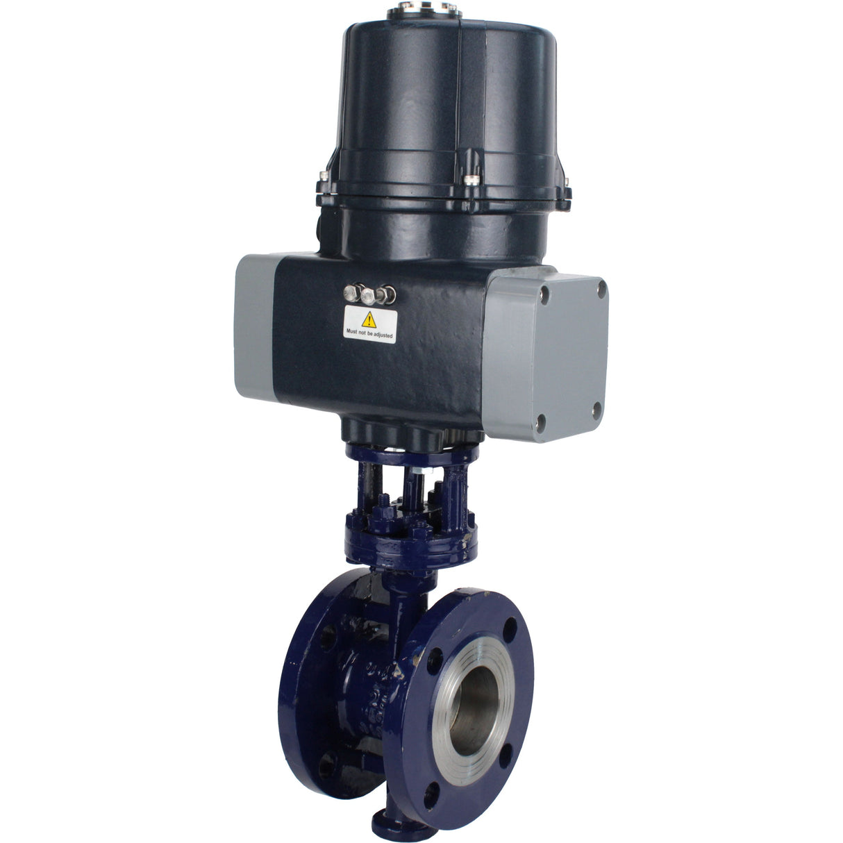 Butterfly valves with triple eccentricity Elephant WBV3EX-3431M-1W-F-ISO flanged, body - carbon steel WCB, disc - stainless steel 304, seal - METAL, with electric quarter turn actuator Elephant QTSA-N-EM-O0-220VAC