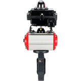 Butterfly valves Elephant WBV4242E-2W-Fb-ISO, body material - UPVC, disc material - UPVC, seal - EPDM, with pneumatic actuator double action PA-DA, pneumatic distributor 4M310-08 24V and LSU APL-410N EX