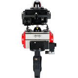 Butterfly valves Elephant WBV4242E-2W-Fb-ISO, body material - UPVC, disc material - UPVC, seal - EPDM, with pneumatic actuator double action PA-DA, pneumatic distributor 4M310-08 24V and LSU APL-410N EX