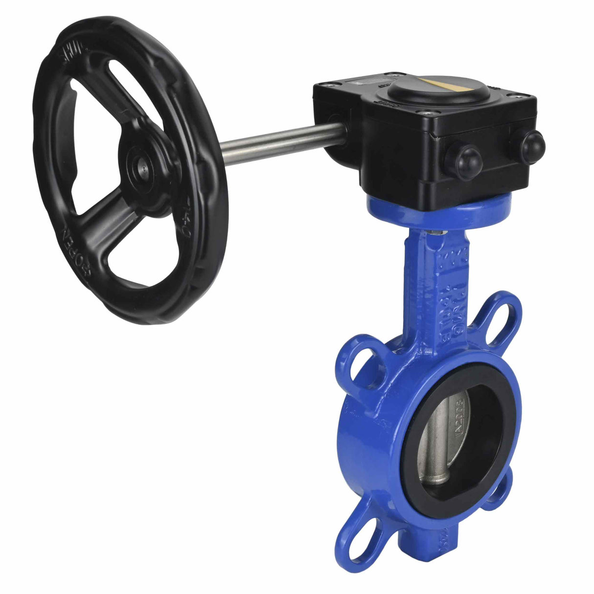 Válvula Mariposa de Agua Elefante WCB-316L-EPDM Material del cuerpo - Acero al carbono WCB, material del disco - Acero inoxidable AISI 316L, sello - EPDM con engranaje Elefante HAM
