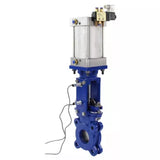Gate valves Elephant GVKR1331E-2W-Fb-2P interflanged, with sliding spindle, body - cast iron GGG-40, seal - EPDM, with pneumatic actuator, WENZ and pneumatic valve 4V210-08 220V