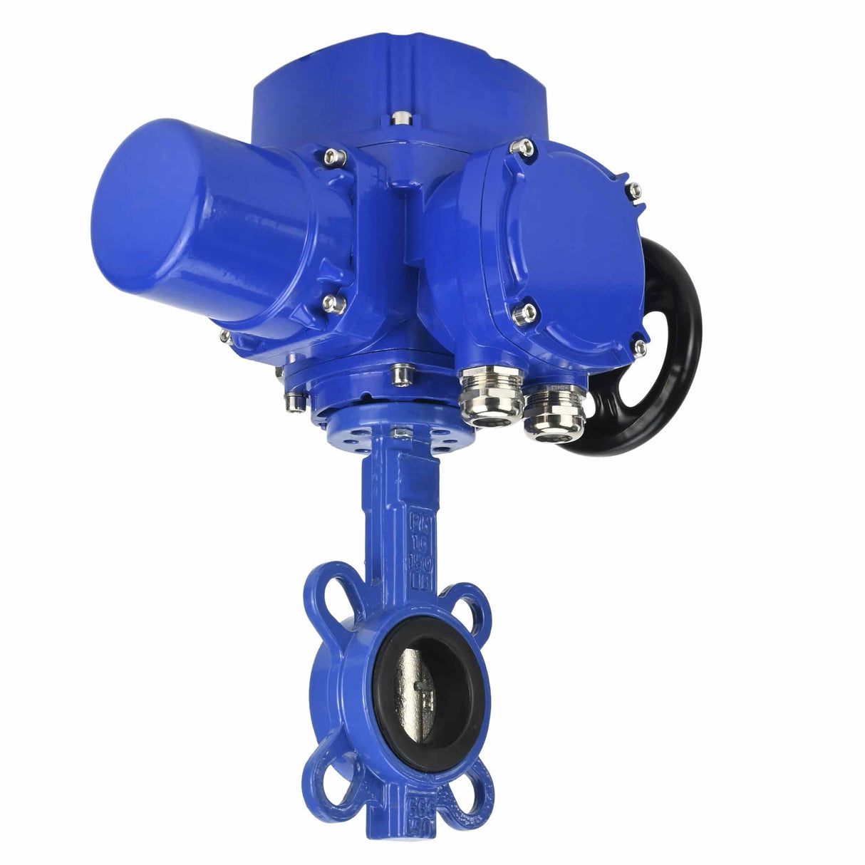 Válvula de mariposa de agua Elephant WBV1332N-2W-Fb-H, material del cuerpo: hierro fundido GGG50, material del disco: acero inoxidable 316L, sello: NBR con actuador eléctrico de 1/4 de vuelta Elephant QT-W (M) EX 380V