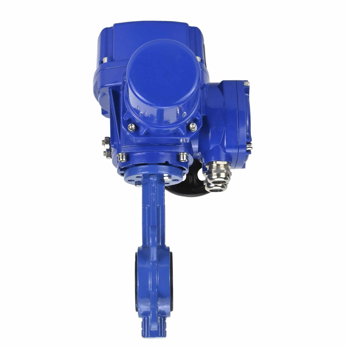 Válvula de mariposa de agua Elephant WBV1332N-2W-Fb-H, material del cuerpo: hierro fundido GGG50, material del disco: acero inoxidable 316L, sello: NBR con actuador eléctrico de 1/4 de vuelta Elephant QT-W (M) EX 220V