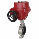 Válvula de mariposa de agua Elephant 316l-316l-epdm-elephant-qt-wm-ex-110/220v, material del cuerpo - acero inoxidable AISI 316L, material del disco - acero inoxidable AISI 316L, sello - EPDM, actuador eléctrico operado
