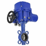 Válvula de mariposa de agua Elephant WBV1332N-2W-Fb-H, material del cuerpo: hierro fundido GGG50, material del disco: acero inoxidable 316L, sello: NBR con actuador eléctrico de 1/4 de vuelta Elephant QT-W (M) EX 380V