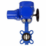 Válvula de mariposa de agua Elephant WBV1332N-2W-Fb-H, material del cuerpo: hierro fundido GGG50, material del disco: acero inoxidable 316L, sello: NBR con actuador eléctrico de 1/4 de vuelta Elephant QT-W (M) EX 380V