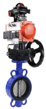 Válvula de mariposa de agua Elephant wcb-316l-epdm-da-4M310-110/220-apl210n-gm, material del cuerpo - acero al carbono WCB, material del disco - acero inoxidable AISI 316L, sello - EPDM, actuador neumático operado