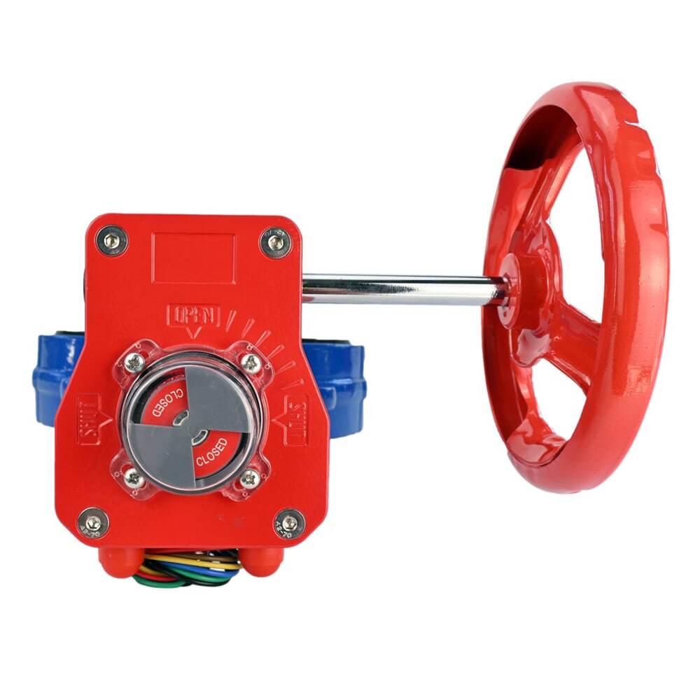 Válvula Mariposa de Agua Elefante WCB-316L-VITON material del cuerpo - Acero al carbono WCB, material del disco - Acero inoxidable AISI 316L, sello - Viton con engranaje Elefante HGBF, indicador de posición y sensor de retroalimentación
