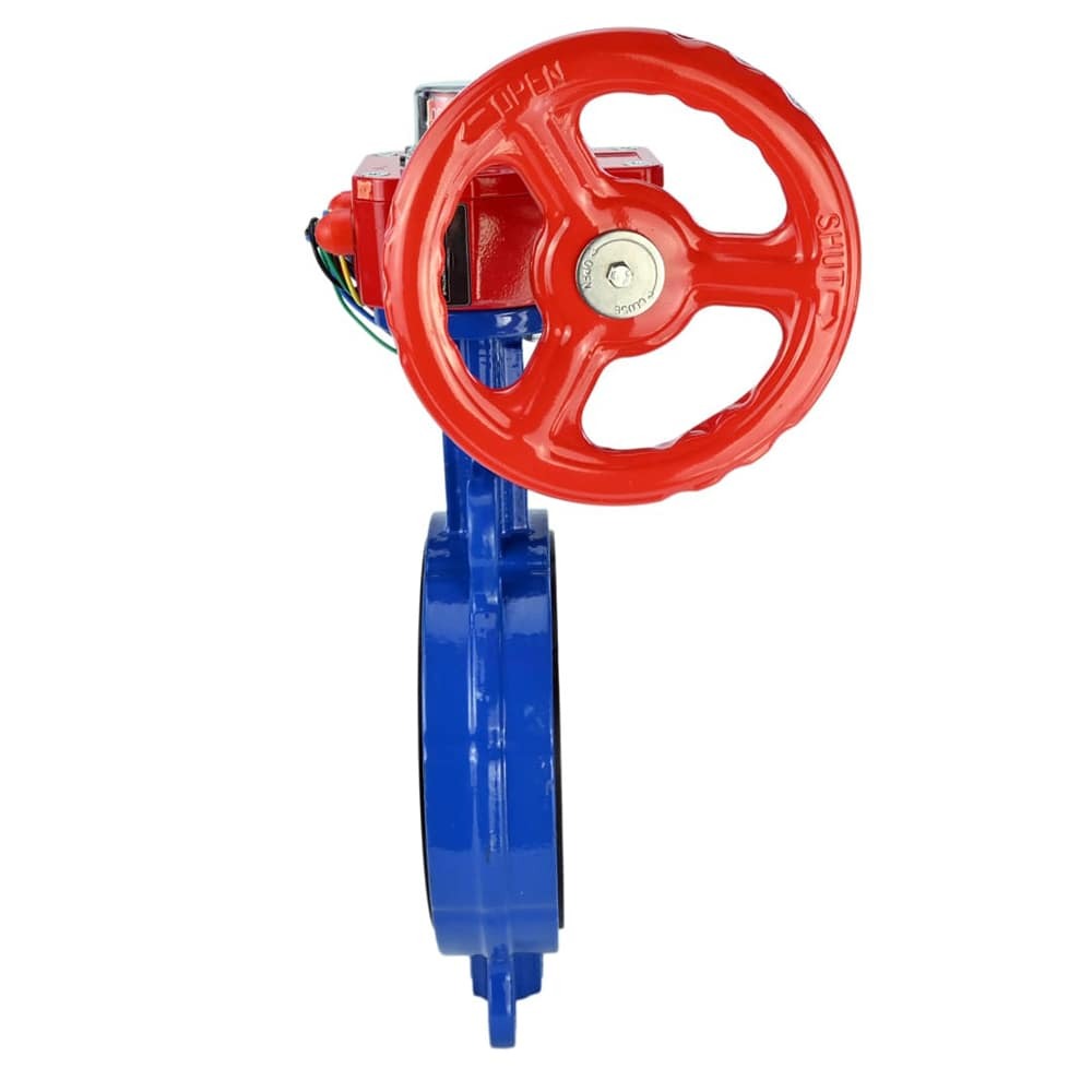 Válvula Mariposa de Agua Elefante WCB-316L-VITON material del cuerpo - Acero al carbono WCB, material del disco - Acero inoxidable AISI 316L, sello - Viton con engranaje Elefante HGBF, indicador de posición y sensor de retroalimentación