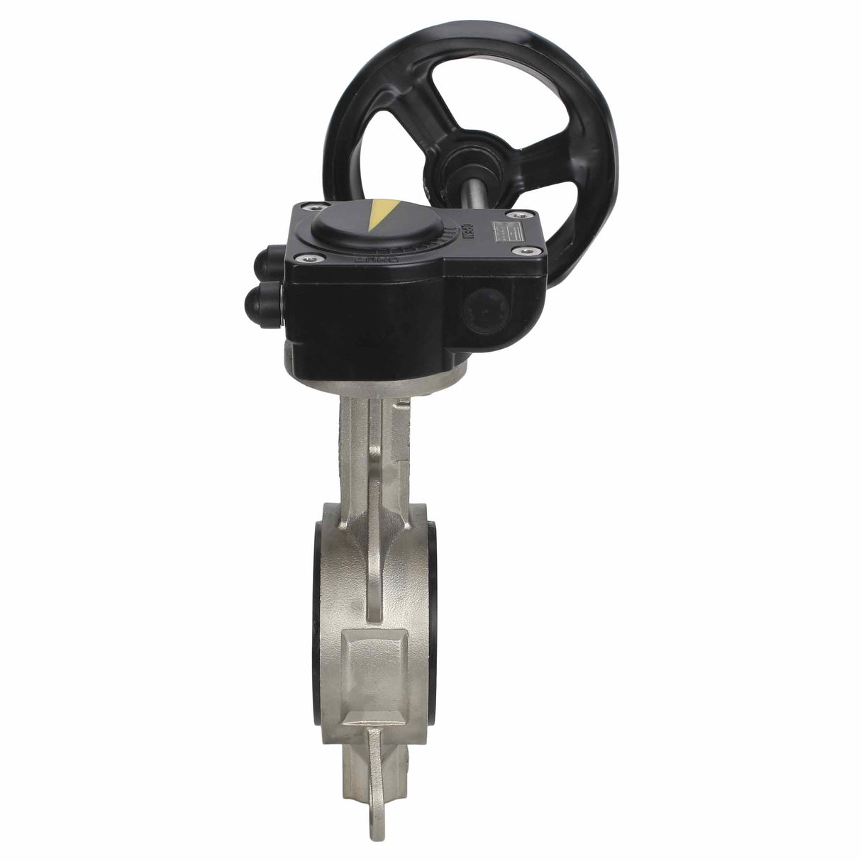 Válvula de mariposa de agua Elephant 316L-316L-VITON material del cuerpo - acero inoxidable AISI 316L, material del disco - acero inoxidable AISI 316L, sello - Viton con engranaje Elephant HAM