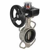 Válvula de mariposa de agua Elephant 316L-316L-VITON, material del cuerpo - acero inoxidable AISI 316L, material del disco - acero inoxidable AISI 316L, junta - Viton con engranaje Elephant HGB, con indicador de posición