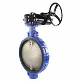 Válvula de mariposa de agua Elephant WCB-316L-EPDM, material del cuerpo - acero al carbono WCB, material del disco - acero inoxidable AISI 316L, sello - EPDM, operada por engranajes